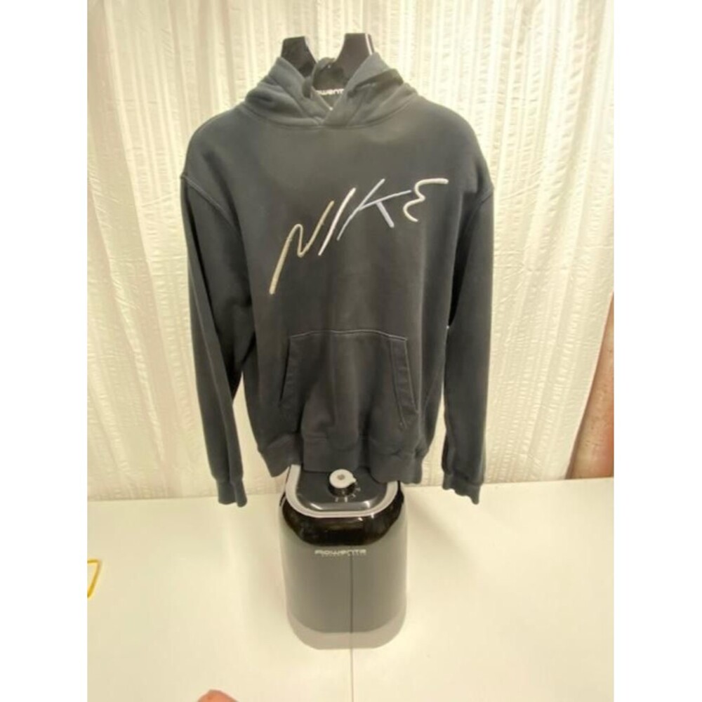 Nike Club Fleece Men's Small Black Embroidered Logo Pullover Hoodie FB7488-010